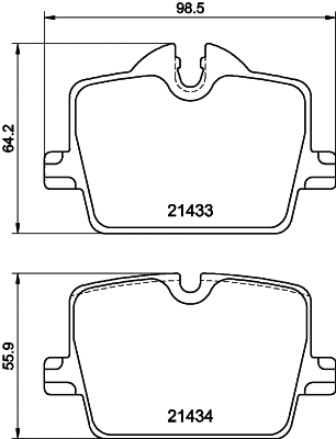 T2887 BEHR/HELLA/PAGID Комплект тормозных колодок, дисковый тормоз (фото 1)