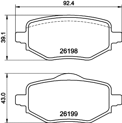 T2889 BEHR/HELLA/PAGID Комплект тормозных колодок, дисковый тормоз (фото 1)