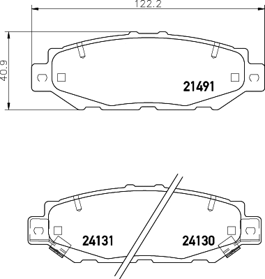 T3049 BEHR/HELLA/PAGID Комплект тормозных колодок, дисковый тормоз (фото 1)