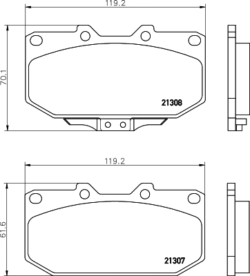 T3055 BEHR/HELLA/PAGID Комплект тормозных колодок, дисковый тормоз (фото 1)