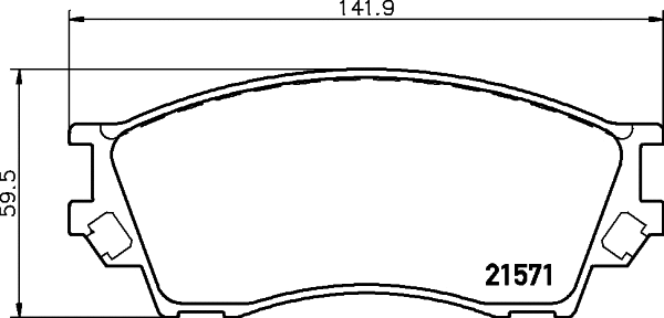 T3100 BEHR/HELLA/PAGID Комплект тормозных колодок, дисковый тормоз (фото 1)