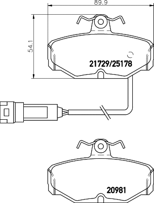 T5007 BEHR/HELLA/PAGID Комплект тормозных колодок, дисковый тормоз (фото 1)