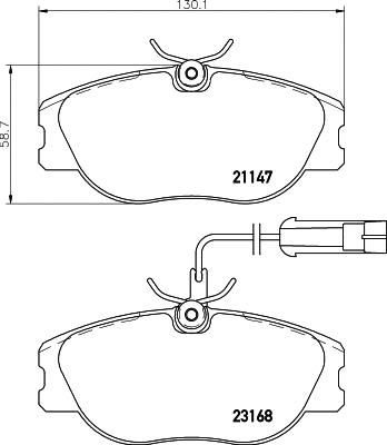 T5085 BEHR/HELLA/PAGID Комплект тормозных колодок, дисковый тормоз (фото 1)