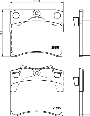 T5115 BEHR/HELLA/PAGID Комплект тормозных колодок, дисковый тормоз (фото 1)