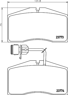 T5126 BEHR/HELLA/PAGID Комплект тормозных колодок, дисковый тормоз (фото 1)