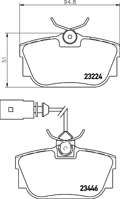 T5137 BEHR/HELLA/PAGID Комплект тормозных колодок, дисковый тормоз (фото 1)