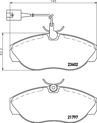 T5170 BEHR/HELLA/PAGID Комплект тормозных колодок, дисковый тормоз (фото 1)