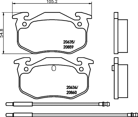 T6028 BEHR/HELLA/PAGID Комплект тормозных колодок, дисковый тормоз (фото 1)