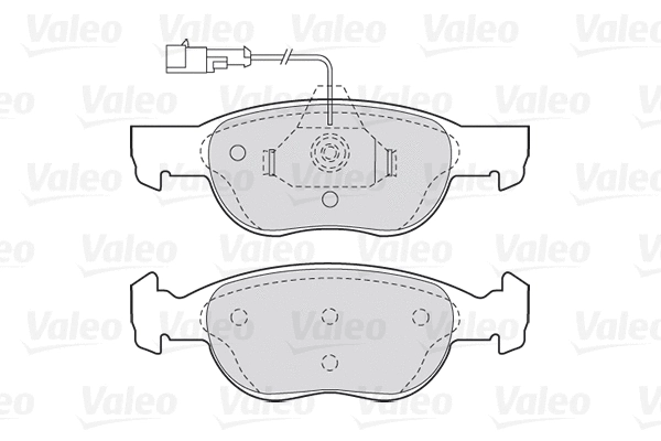 301040 VALEO Комплект тормозных колодок, дисковый тормоз (фото 1)