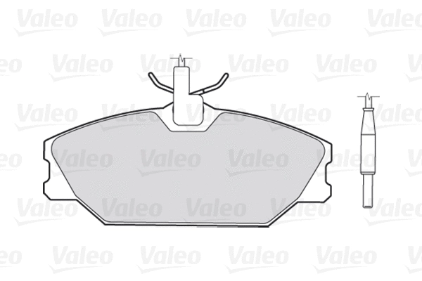 301061 VALEO Комплект тормозных колодок, дисковый тормоз (фото 1)