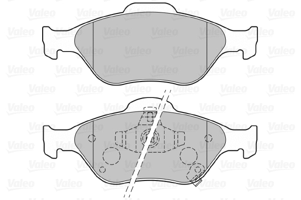 301076 VALEO Комплект тормозных колодок, дисковый тормоз (фото 1)