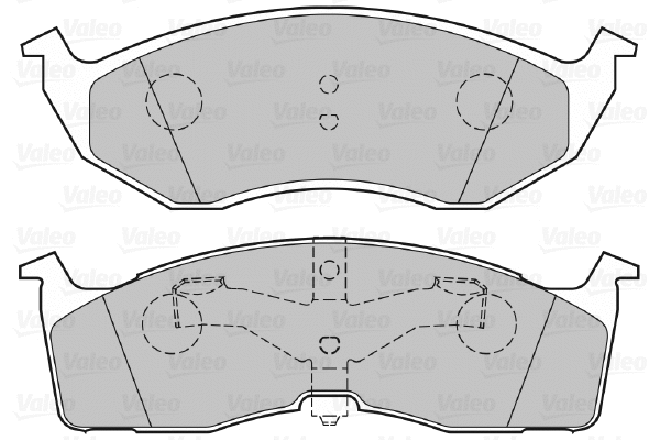 301556 VALEO Комплект тормозных колодок, дисковый тормоз (фото 1)