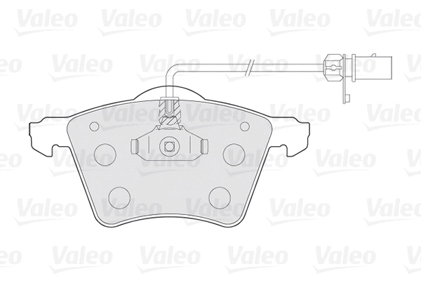 301801 VALEO Комплект тормозных колодок, дисковый тормоз (фото 1)