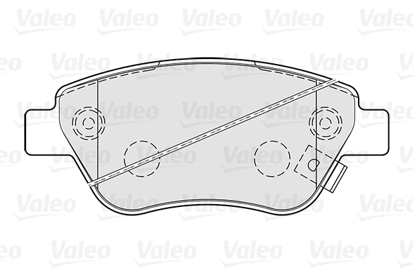 301825 VALEO Комплект тормозных колодок, дисковый тормоз (фото 1)