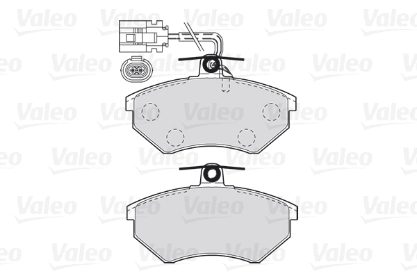 301982 VALEO Комплект тормозных колодок, дисковый тормоз (фото 1)