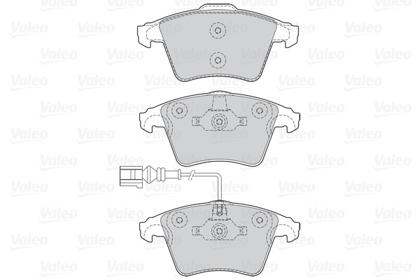 302041 VALEO Комплект тормозных колодок, дисковый тормоз (фото 1)