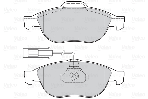 302074 VALEO Комплект тормозных колодок, дисковый тормоз (фото 1)