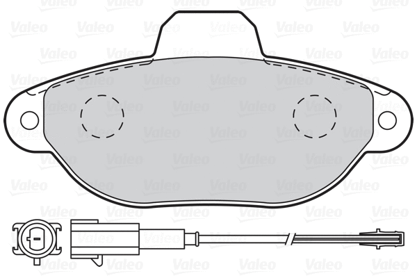 302093 VALEO Комплект тормозных колодок, дисковый тормоз (фото 1)