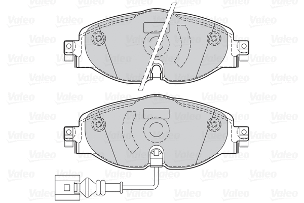 302145 VALEO Комплект тормозных колодок, дисковый тормоз (фото 1)