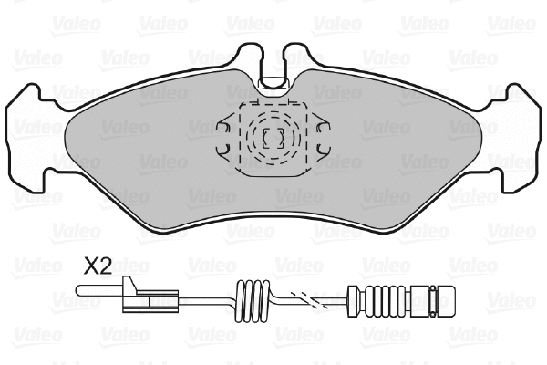 598045 VALEO Комплект тормозных колодок, дисковый тормоз (фото 1)
