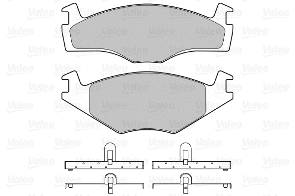 598128 VALEO Комплект тормозных колодок, дисковый тормоз (фото 1)