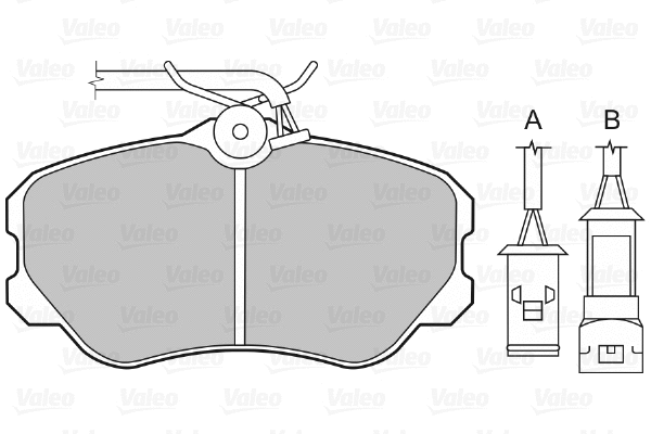 598135 VALEO Комплект тормозных колодок, дисковый тормоз (фото 1)