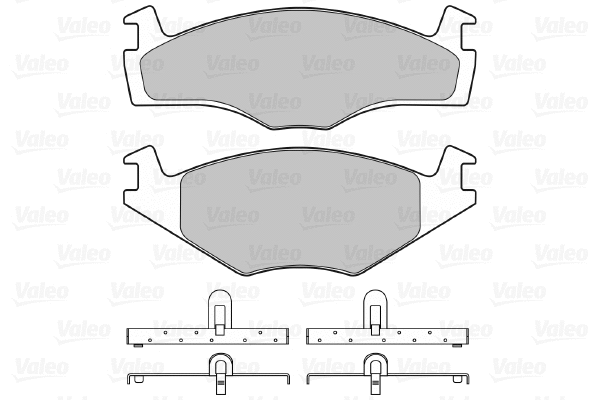 598258 VALEO Комплект тормозных колодок, дисковый тормоз (фото 1)