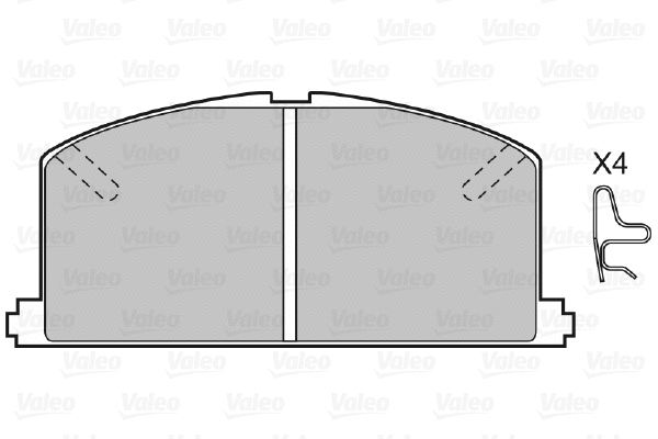 598266 VALEO Комплект тормозных колодок, дисковый тормоз (фото 1)