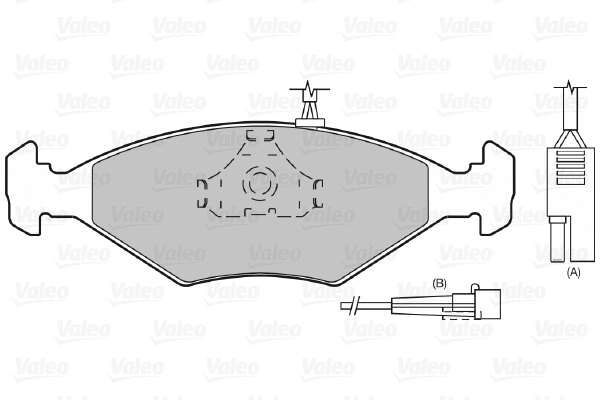 598423 VALEO Комплект тормозных колодок, дисковый тормоз (фото 1)