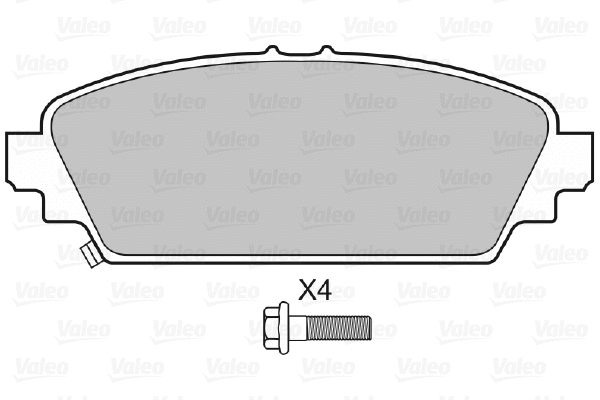 598435 VALEO Комплект тормозных колодок, дисковый тормоз (фото 1)