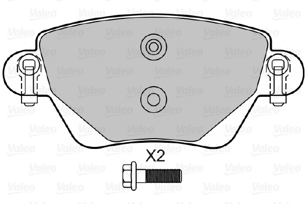 598527 VALEO Комплект тормозных колодок, дисковый тормоз (фото 1)