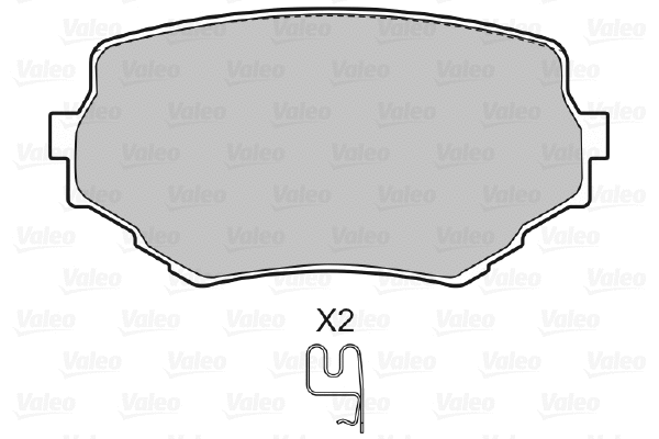 598534 VALEO Комплект тормозных колодок, дисковый тормоз (фото 1)