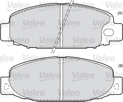 598588 VALEO Комплект тормозных колодок, дисковый тормоз (фото 1)