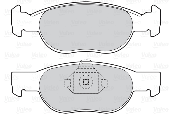 598605 VALEO Комплект тормозных колодок, дисковый тормоз (фото 1)