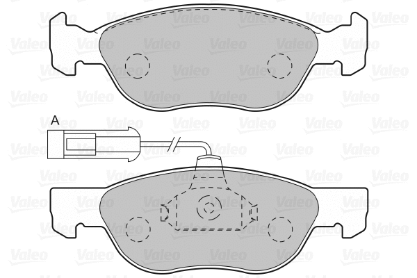 598611 VALEO Комплект тормозных колодок, дисковый тормоз (фото 1)