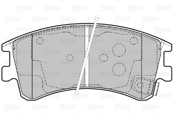 598648 VALEO Комплект тормозных колодок, дисковый тормоз (фото 1)