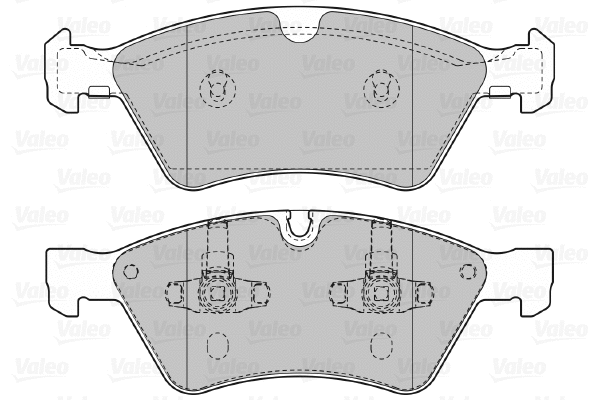 598728 VALEO Комплект тормозных колодок, дисковый тормоз (фото 1)