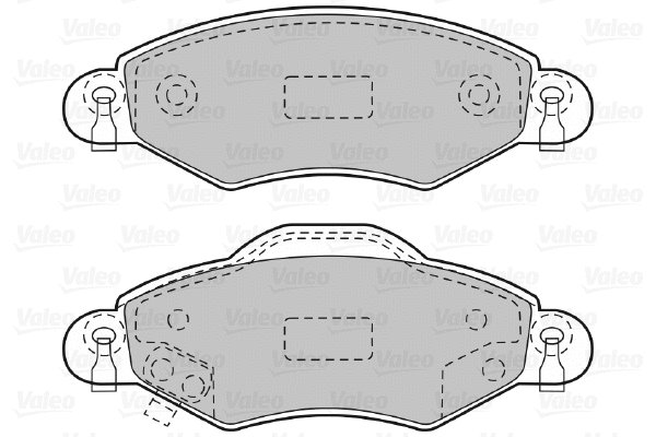 598736 VALEO Комплект тормозных колодок, дисковый тормоз (фото 1)