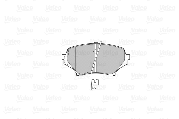 598745 VALEO Комплект тормозных колодок, дисковый тормоз (фото 1)