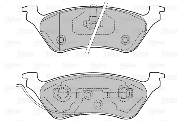 598755 VALEO Комплект тормозных колодок, дисковый тормоз (фото 1)