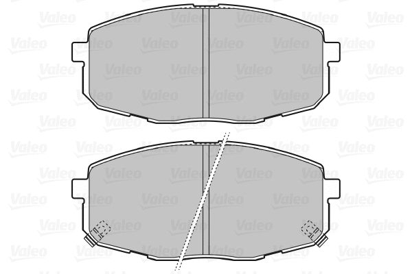 598842 VALEO Комплект тормозных колодок, дисковый тормоз (фото 1)