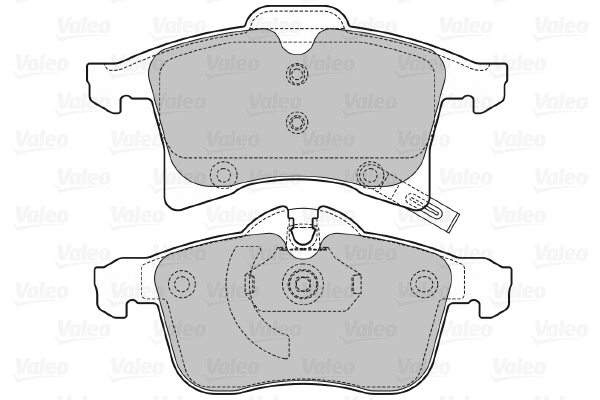 598860 VALEO Комплект тормозных колодок, дисковый тормоз (фото 1)