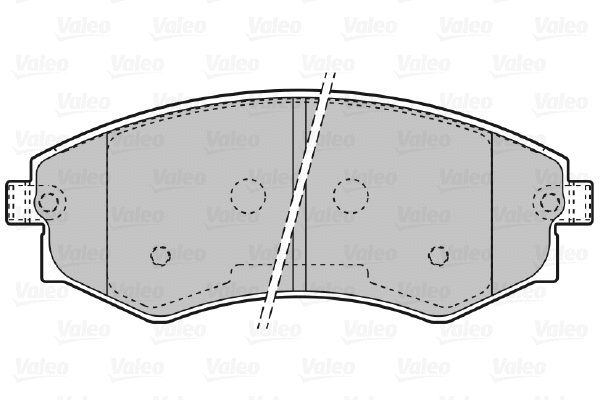 598870 VALEO Комплект тормозных колодок, дисковый тормоз (фото 1)