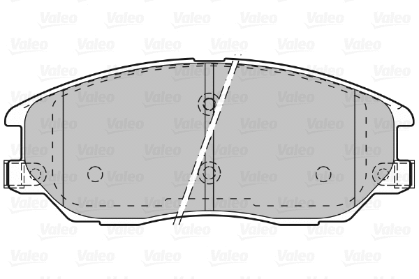 598871 VALEO Комплект тормозных колодок, дисковый тормоз (фото 1)