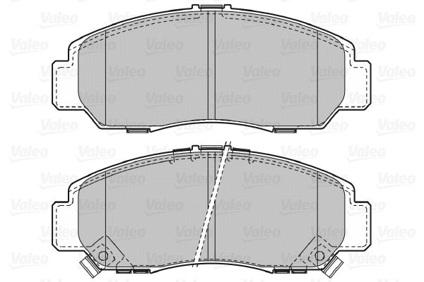 598887 VALEO Комплект тормозных колодок, дисковый тормоз (фото 1)