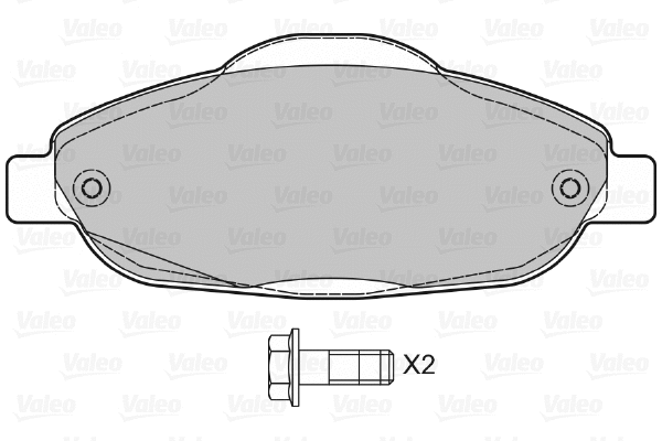 598927 VALEO Комплект тормозных колодок, дисковый тормоз (фото 1)