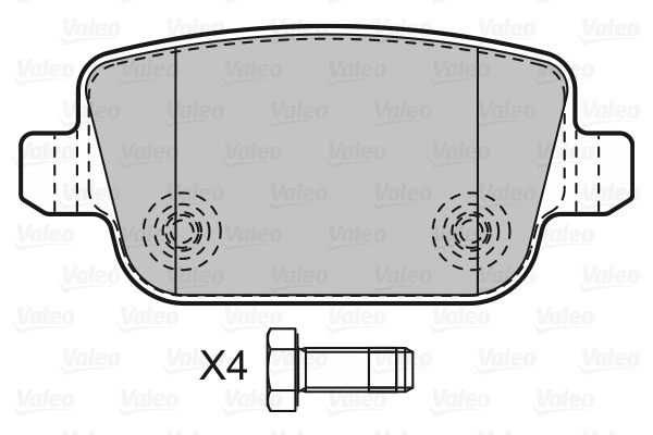 598935 VALEO Комплект тормозных колодок, дисковый тормоз (фото 1)