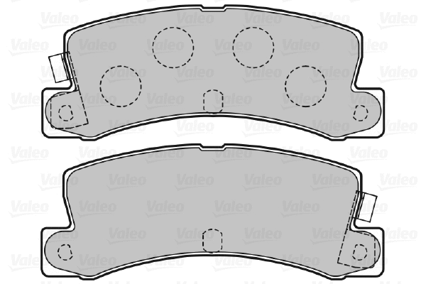 598984 VALEO Комплект тормозных колодок, дисковый тормоз (фото 1)