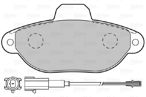 598987 VALEO Комплект тормозных колодок, дисковый тормоз (фото 1)