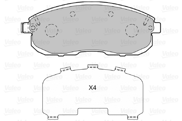 601013 VALEO Комплект тормозных колодок, дисковый тормоз (фото 1)